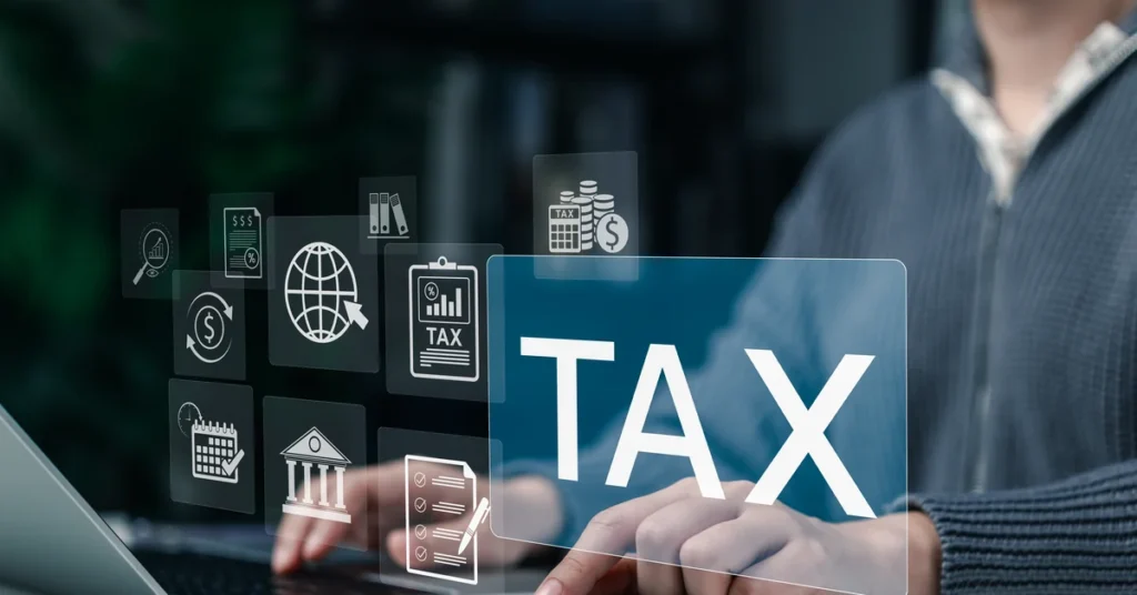 Remote worker reviewing tax documents for multi-state compliance